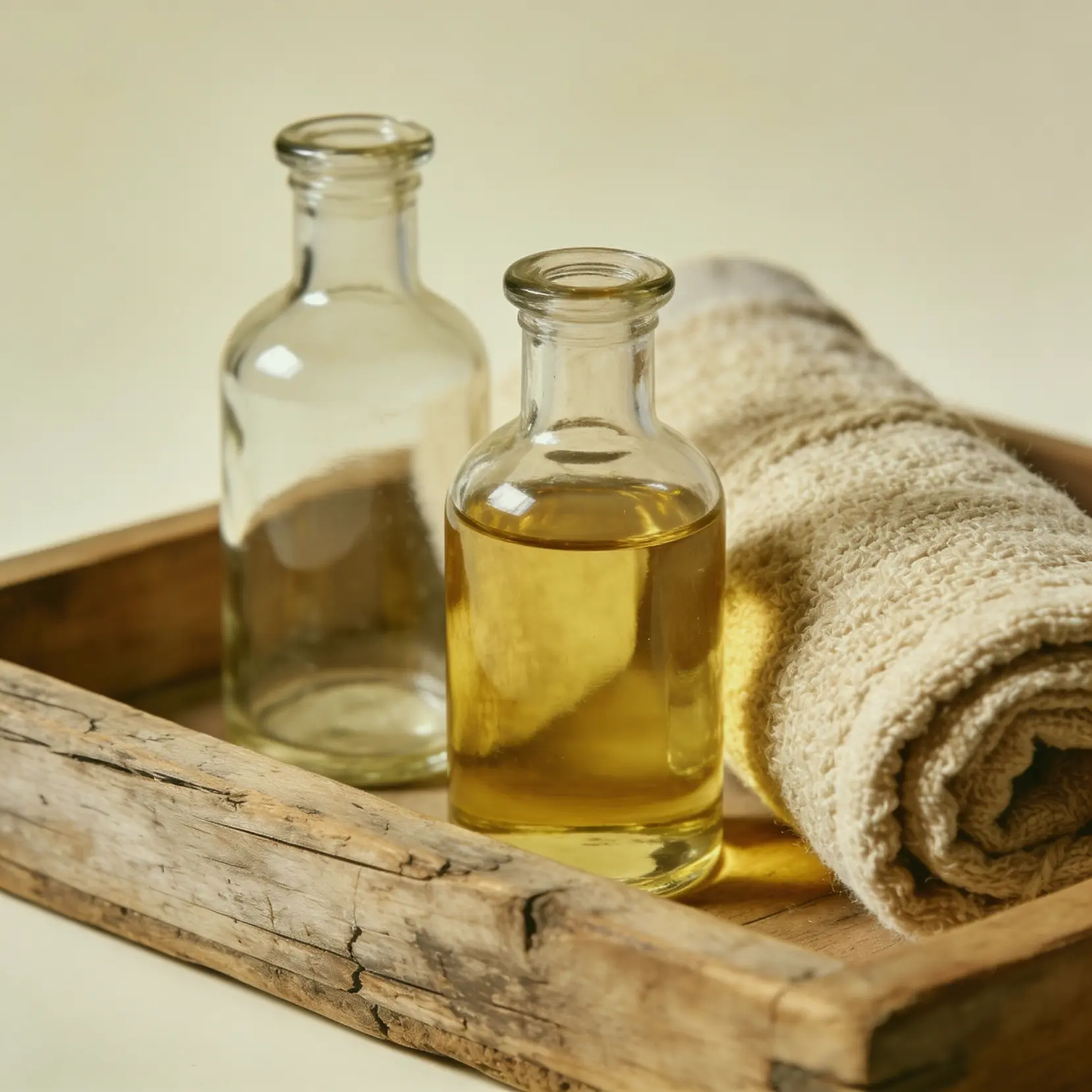 Massage oil and clean towels